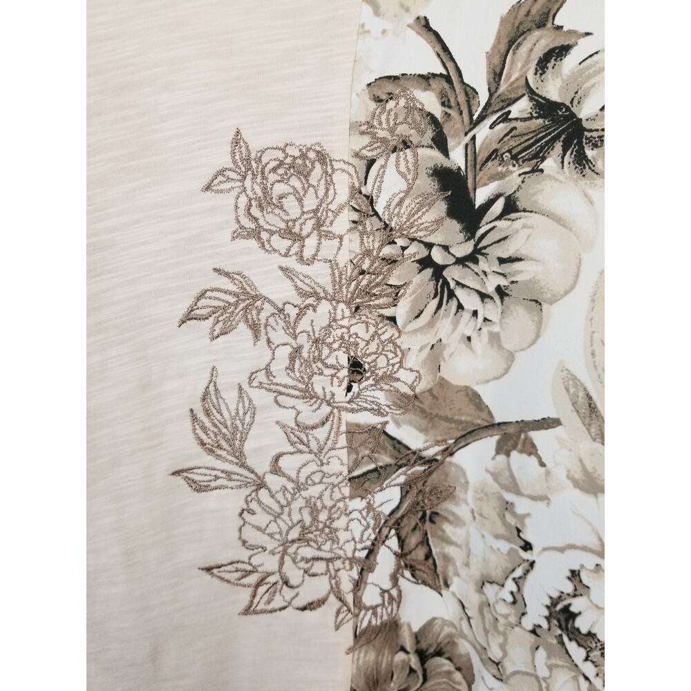 DG2 by Diane Gilman Lot of 2 Floral Cotton Modal Blouse T-Shirt Women's Size 1X - Picture 11 of 13